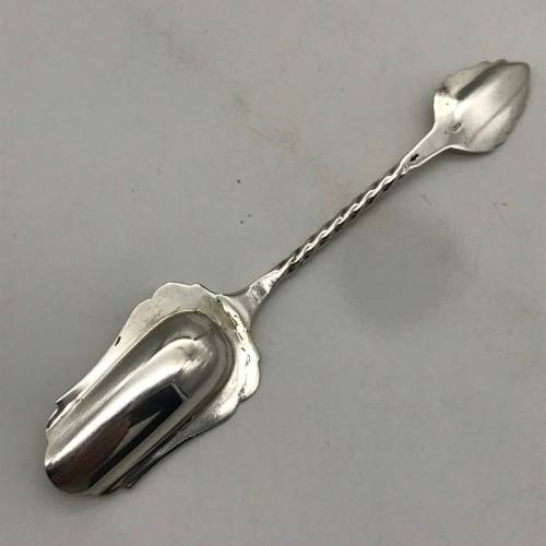 Solid Silver Dutch Antique Caddy Spoon