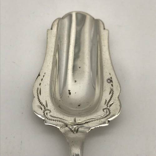 Solid Silver Dutch Antique Caddy Spoon