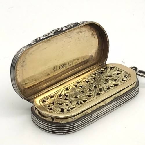Unusual Antique Silver Vinaigrette (1837)