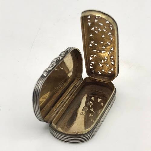 Unusual Antique Silver Vinaigrette (1837)