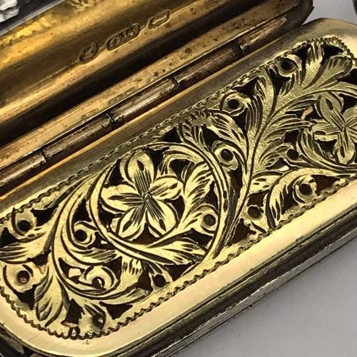 Unusual Antique Silver Vinaigrette (1837)