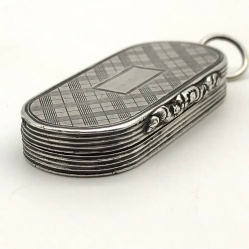 Unusual Antique Silver Vinaigrette (1837)