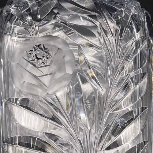 Attractive Early `Rose-Cut` Crystal Decanter