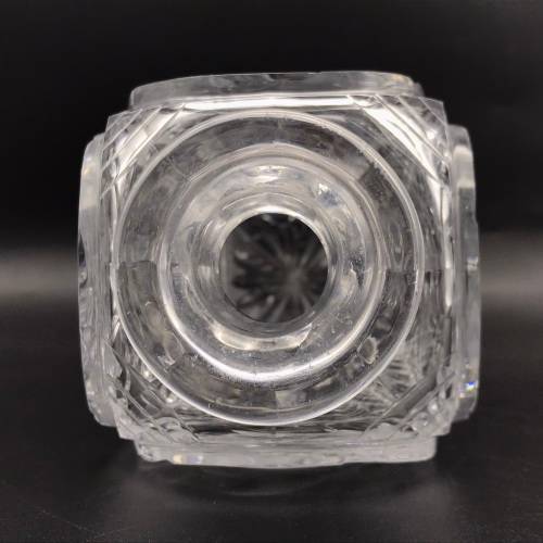 Attractive Early `Rose-Cut` Crystal Decanter