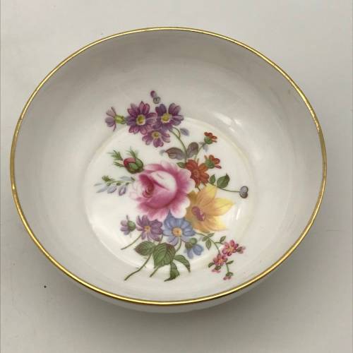 Royal Crown Derby `Posies` Tea Strainer & Dish