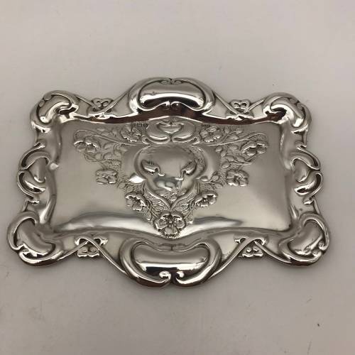Antique Solid Silver Pin Tray (1911)
