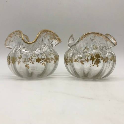 Pair Victorian Glass Vases