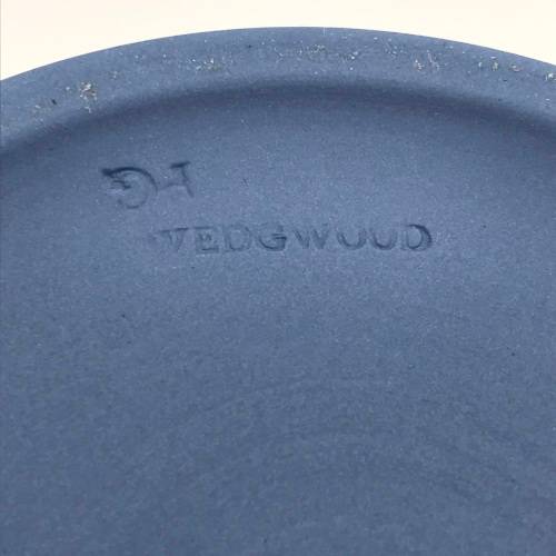 Blue `Wedgwood` Commemorative Jar & Lid