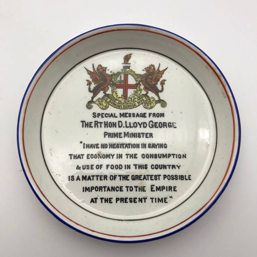 Scarce WW1 `War Time Butter Dish` (Grimwades)