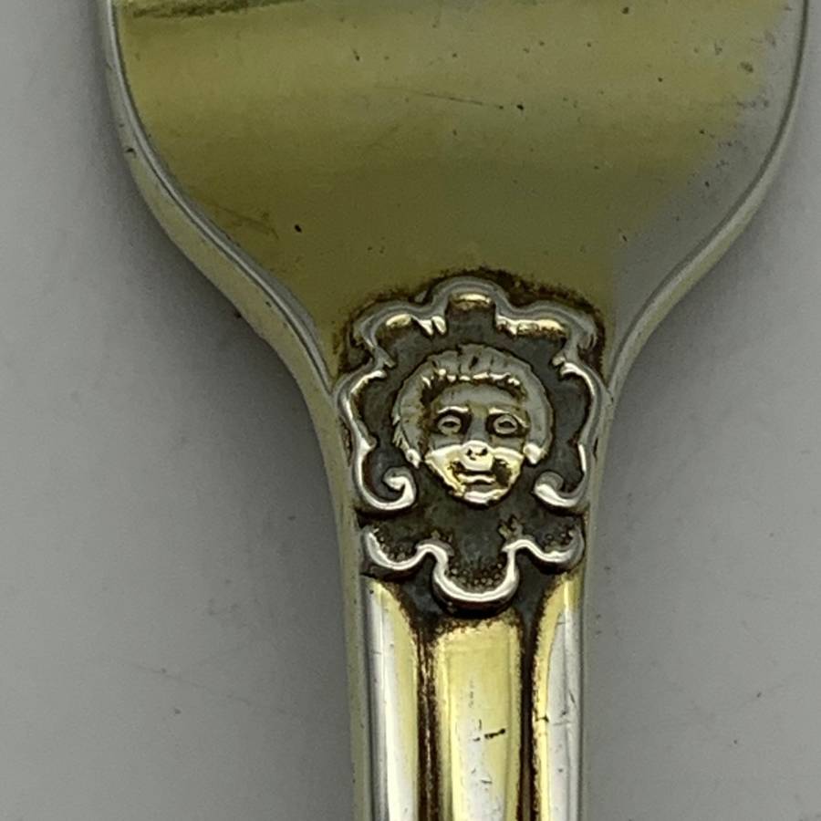 Victorian Silver Gilt Christening Fork & Spoon Set (Chawner & Co. 1867)