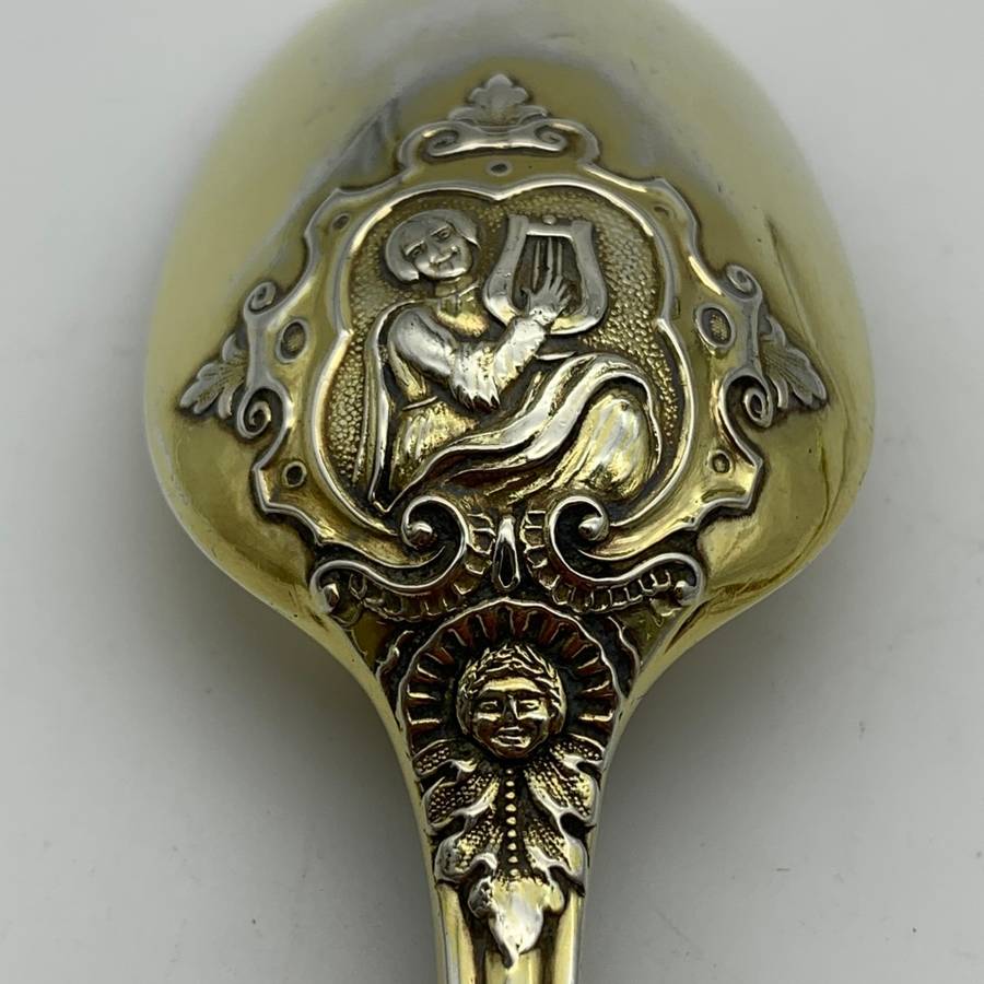 Victorian Silver Gilt Christening Fork & Spoon Set (Chawner & Co. 1867)