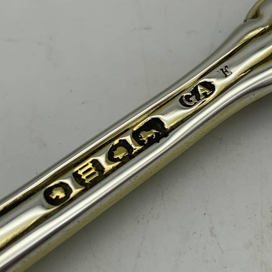 Victorian Silver Gilt Christening Fork & Spoon Set (Chawner & Co. 1867)