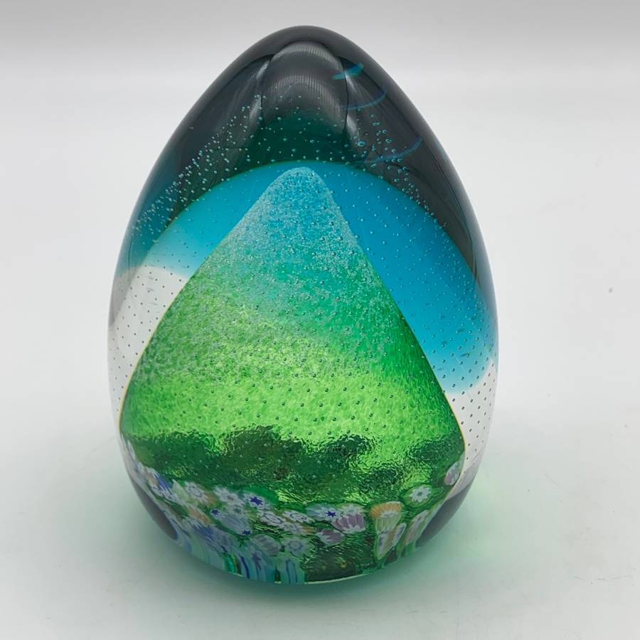 Vintage Caithness `Alpine Peak` Glass Paperweight
