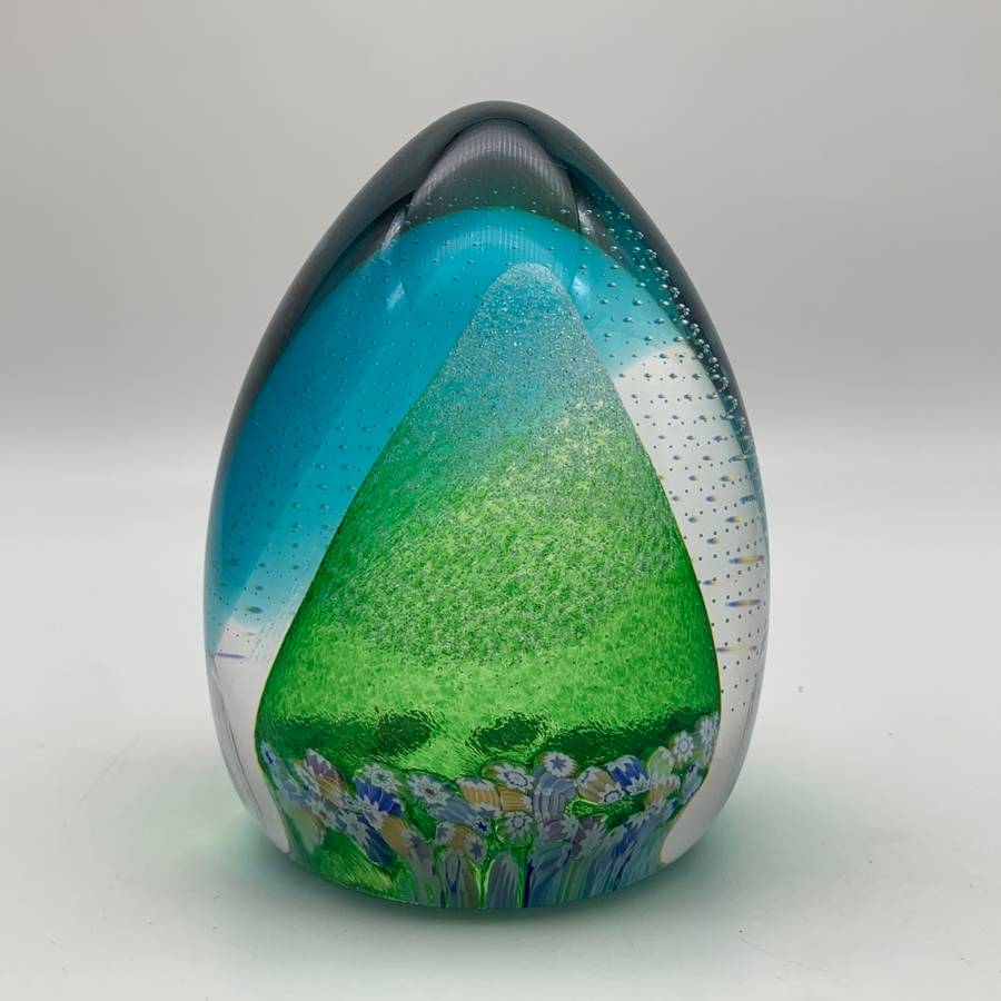 Vintage Caithness `Alpine Peak` Glass Paperweight