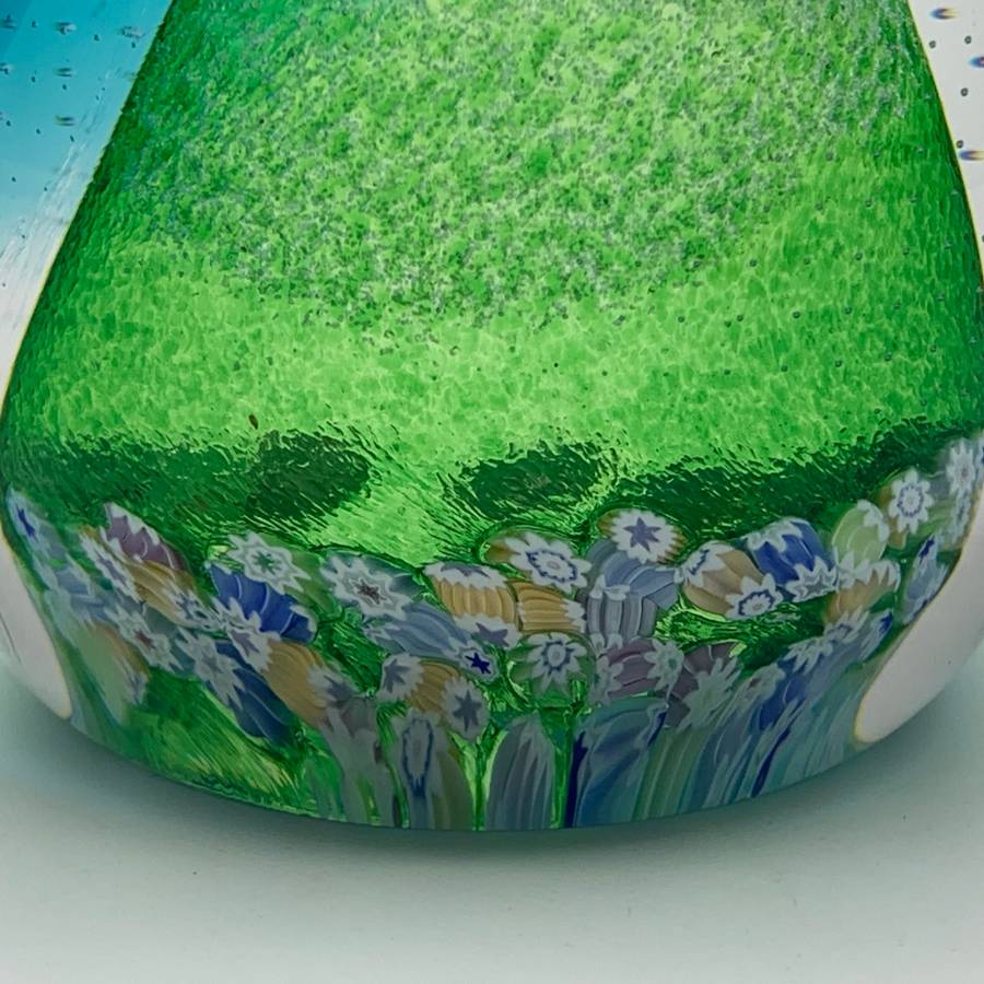 Vintage Caithness `Alpine Peak` Glass Paperweight