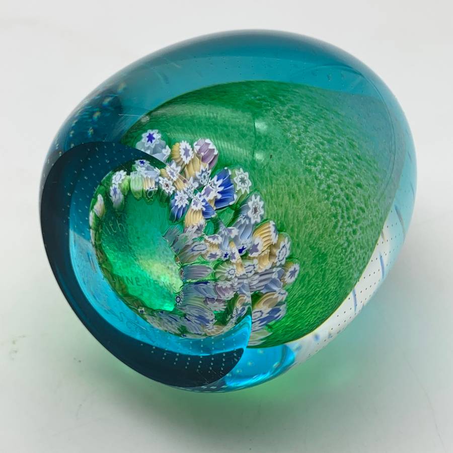 Vintage Caithness `Alpine Peak` Glass Paperweight