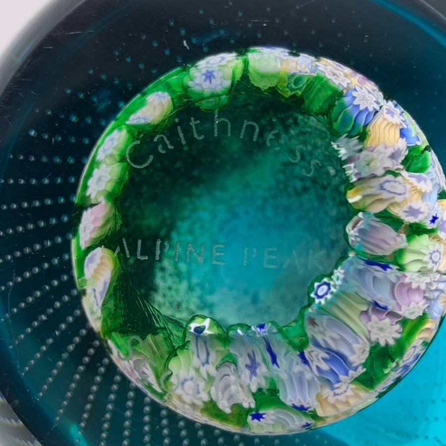 Vintage Caithness `Alpine Peak` Glass Paperweight