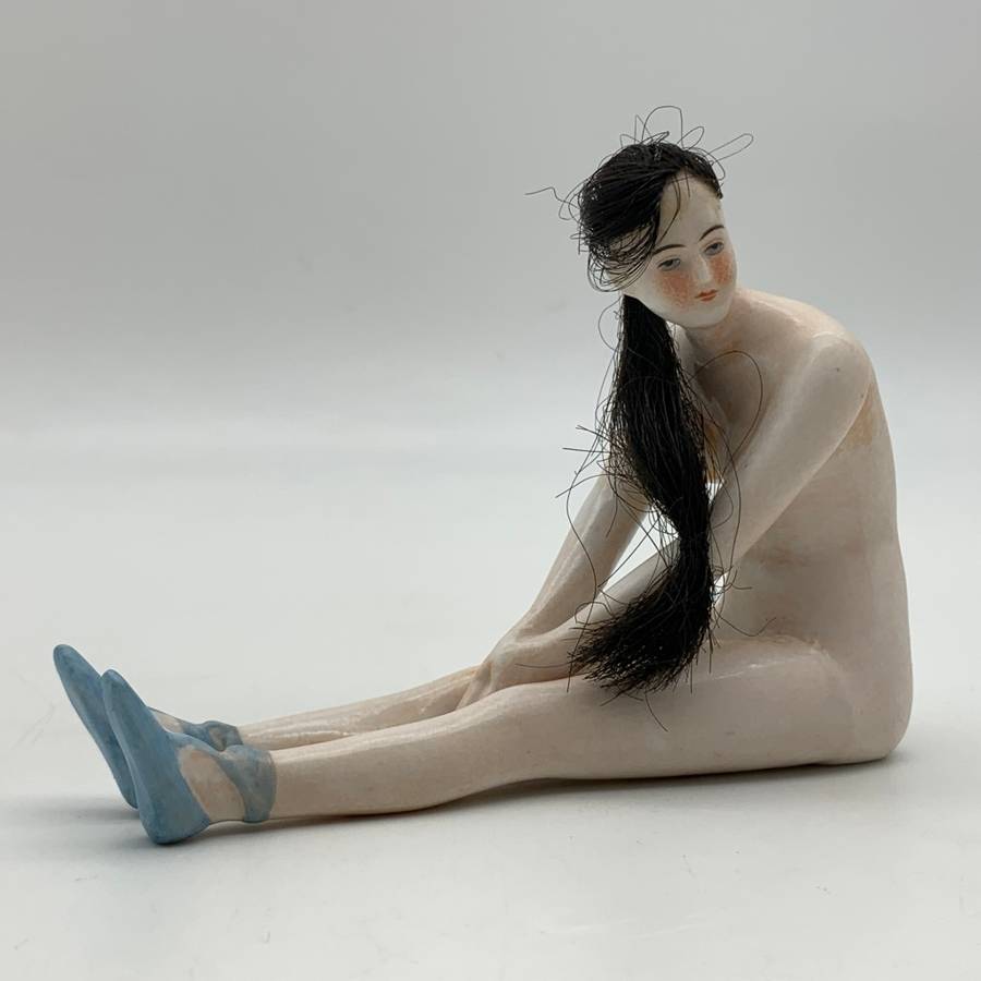 Antique Nude 'Bathing Beauty' Bisque Figure (Galluba & Hoffman)