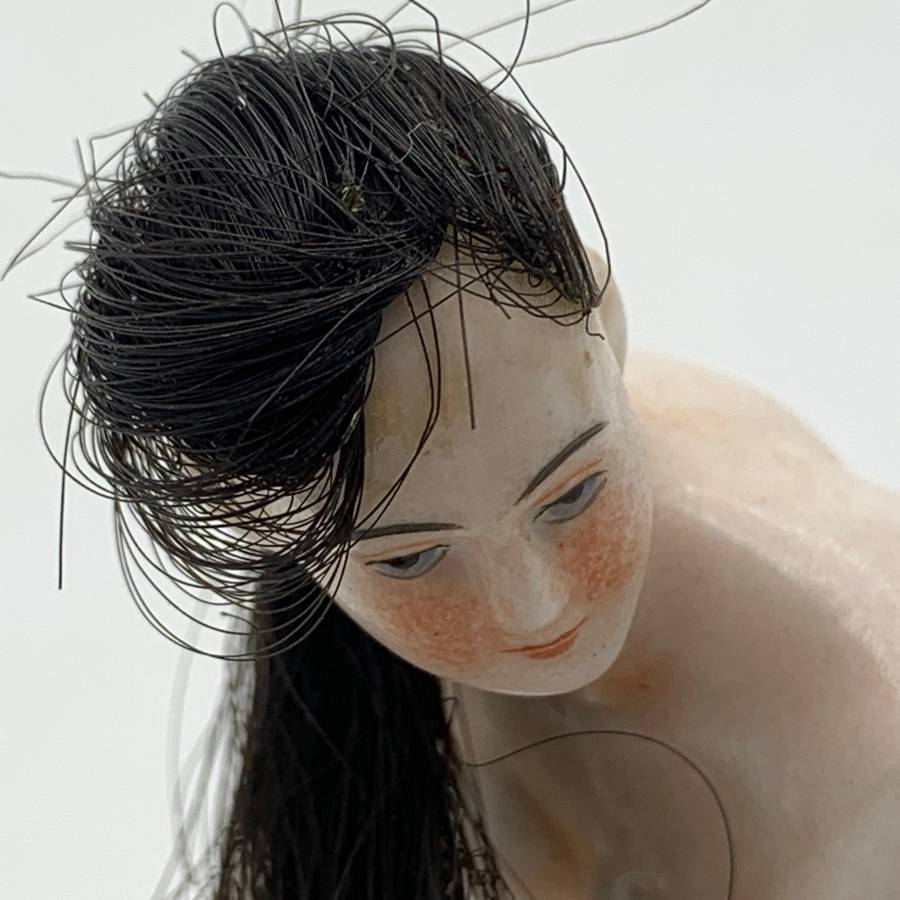 Antique Nude 'Bathing Beauty' Bisque Figure (Galluba & Hoffman)