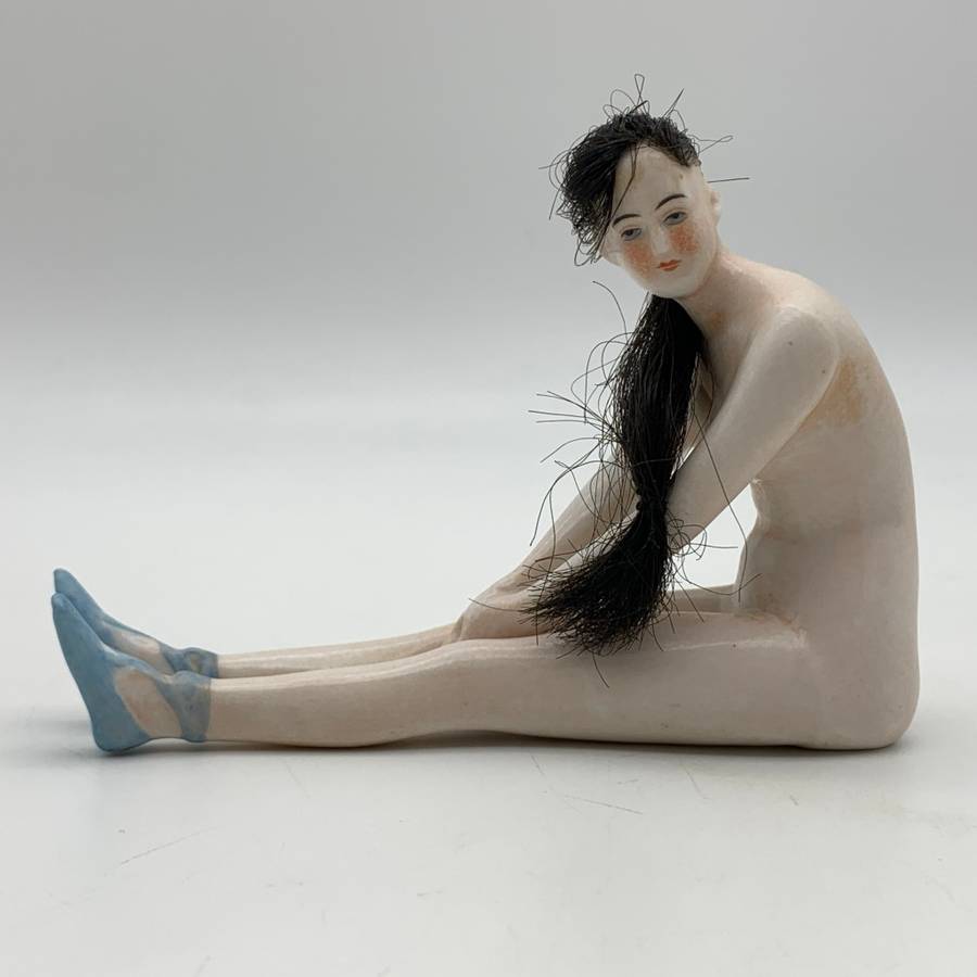 Antique Nude 'Bathing Beauty' Bisque Figure (Galluba & Hoffman)