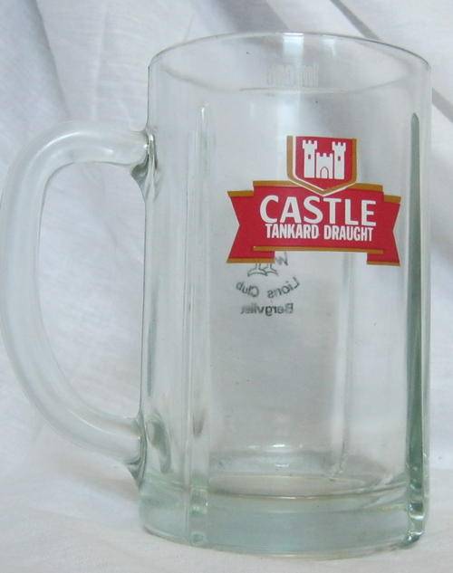 500ML CASTLE LAGER TANKARD DRAUGHT BEER MUG