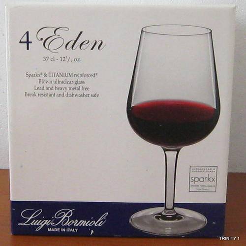 4 LUIGI BORMIOLI EDEN WINE STEM GLASSES