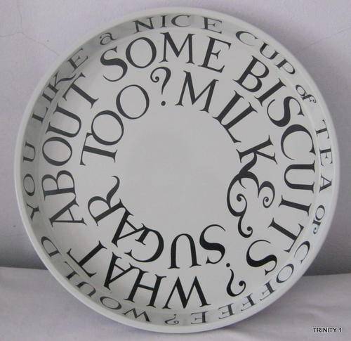ROUND TRAY(+-30CM IN DIAMETER) FROM EMMA BRIDGEWATER PRODUCED  BY ELITE GIFT BOXES,UK