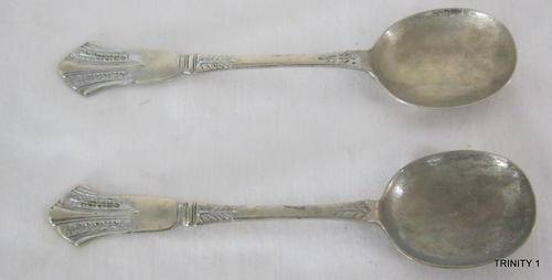 Antinque Decorative Nickel ON Silver Spoons made in England
