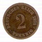 2 PEENNIG 1875