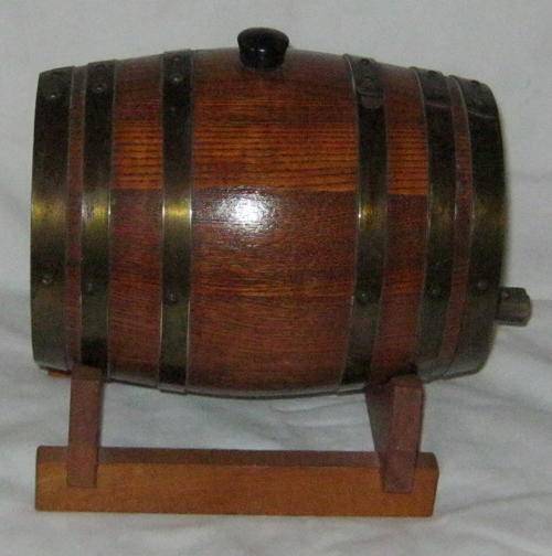 OLD WINE BARREL WITH STAND