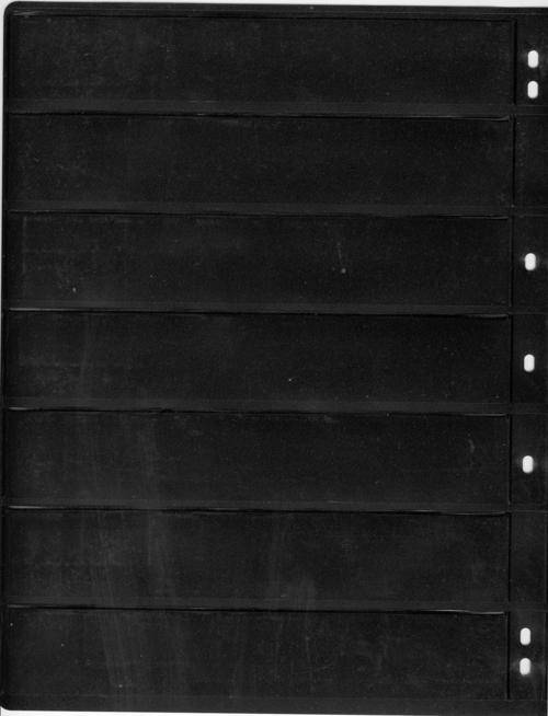 Stamp stock sheets used with 7 strips.