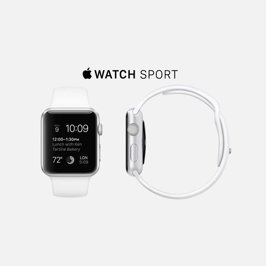Apple Watch Sport 42mm Silver Aluminum White Sport Band