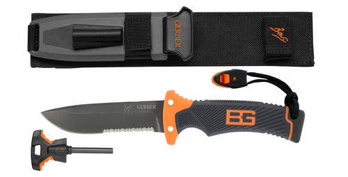 Gerber Bear Grylls Ultimate knife with sheath and flint serrated knives IN STOCK gift men man