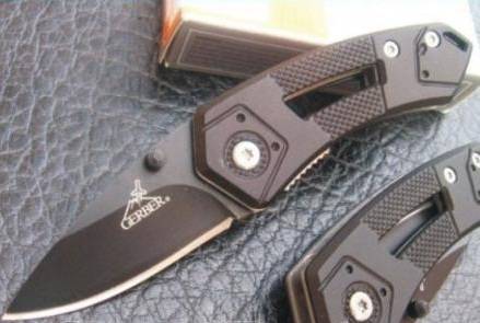 GERBER black rat folding pocket knife