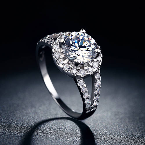 White gold filled luxury Simulated Diamond  ring size 6 US