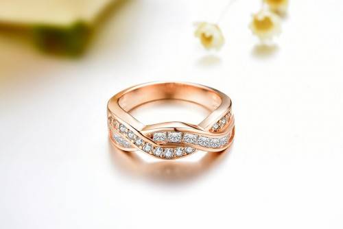 Tocean Infinity Ring With 22 Simulated Diamonds