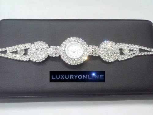 GORGEOUS! Simulated Diamond Ladies' Bracelet Watch