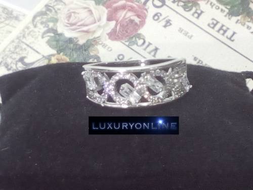 AMAZING! Ring With 1,25 Carat Hand Crafted Simulated Diamonds Size 8; 9 US