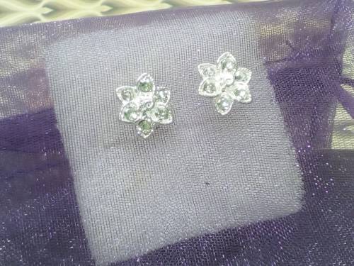 GORGEOUS! 1.25 Carat Simulated Diamond Flower Stud Earrings