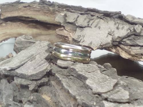 AWESOME! ! 9 mm Rose Gold/ Yellow Gold & Silver 100% Titanium Ring Size 10 US