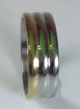 AWESOME! ! 8 mm Gold & Silver 100% Titanium Ring Size 12 US / X / 22