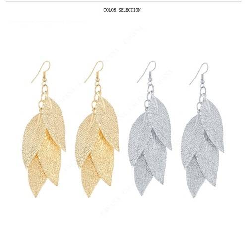 MAGNIFICENT! Hollow Metal 4-Leaf Drop Earrings **R 399** (GOLD)