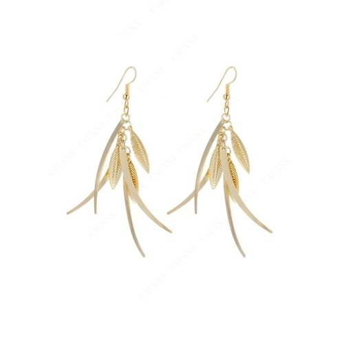 BEAUTIFUL! Multi Strand Indian Leaf Drop Earrings **R 299** (GOLD)