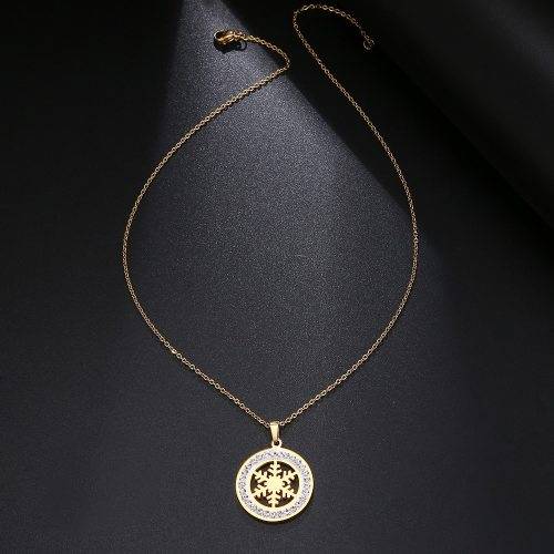 Titanium Snowflake Necklace With Simulated Diamonds 45 cm *R 599*