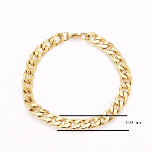 TITANIUM (NEVER FADE) Cuban Link Men`s Bracelet 22 cm (SILVER ONLY)