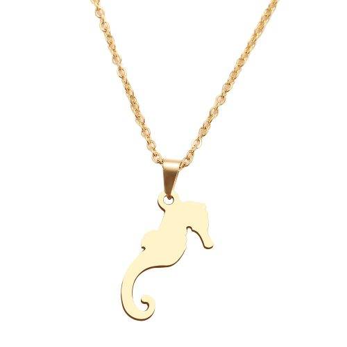 Titanium "Sea Horse" Necklace 45 cm R* 599** (SILVER)