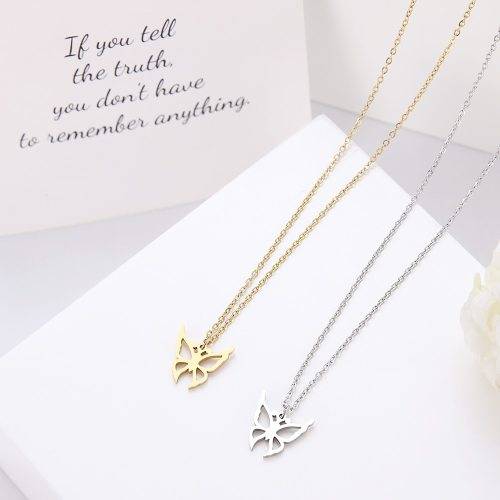 Titanium *Butterfly* Necklace 45 cm (SILVER) *R 599*
