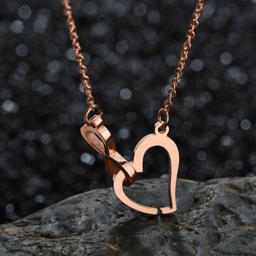 Titanium Heart Infinity Necklace  45 cm **R 899** (GOLD)