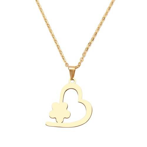 Titanium "Heart" Necklace 45 cm R 699** (SILVER & GOLD)