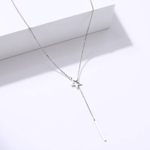 Titanium Stick & Star Necklace 60 cm *R 899* (GOLD/SILVER)